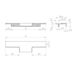 Hliníkový narážecí profil Ramara, černá broušená