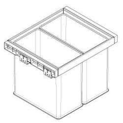 Koš na prádlo s pytlem WB-676, bílý