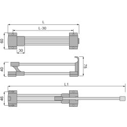 Výsuvný šatní věšák na ramínka, pevnější WM-141, černý