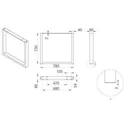 Stolní podnož DN-970, 80x40