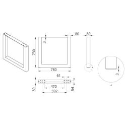Stolní podnož DN-970, 80x80