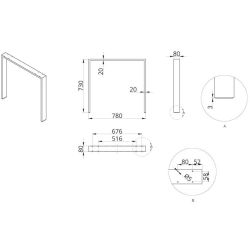 Stolní podnož DN-973, 80x20