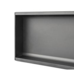 Plná koncovka k C profilu, černá matná