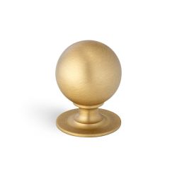 kulatá mosazná knopka Solea, průměr 32 mm, zlatá matná