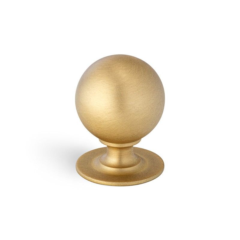 kulatá mosazná knopka Solea, průměr 32 mm, zlatá matná