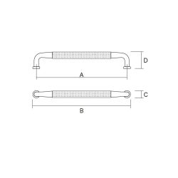 madlo Mesh, zlatá broušená