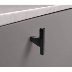 knopek Littera, černá matná