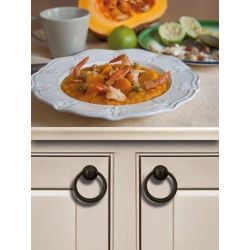 úchytka klepadlo Gildo, průměr 42 mm, tmavě hnědá