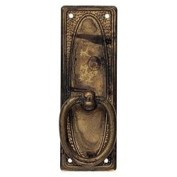 mosazná svislá úchytka Mano, mosaz antik