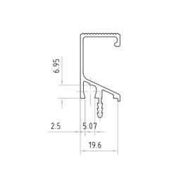 Narážecí úchytový profil Florida 3000 mm, černá matná