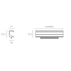Narážecí úchytový profil Florida 3000 mm, černá matná