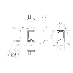 Uzavřená koncovka profilu Florida P+L, černá matná