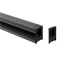 Středová koncovka profilu Florida P+L, rovná, černá matná