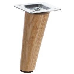 Nábytková noha Riex GW22 šikmá, lakovaný dub, 4 kusy