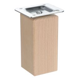 Nábytková noha Riex GW25 hranatá, nelakovaný buk, 4 kusy