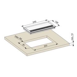 Hliníková kabelová průchodka Riex EK13 240x100 mm, eloxovaný hliník