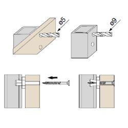 Fischer hmoždinka pro upevnění balkonových obkladů P9K