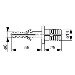 Hmoždinka Fischer TBB pro schodišťové stupně pro montáž do betonu