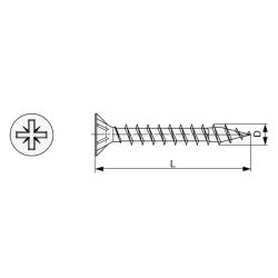 Šroub s PZ drážkou Spax, průměru 4,0 - 5,0