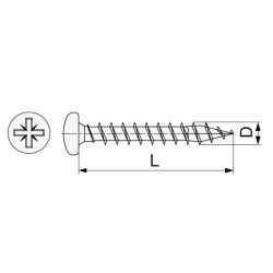 Šroub s PZ a TX drážkou Spax, průměru 3,0 - 6,0, půlkulatá hlava