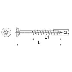 Šroub do Masivu s TX drážkou Spax, průměru 3,5