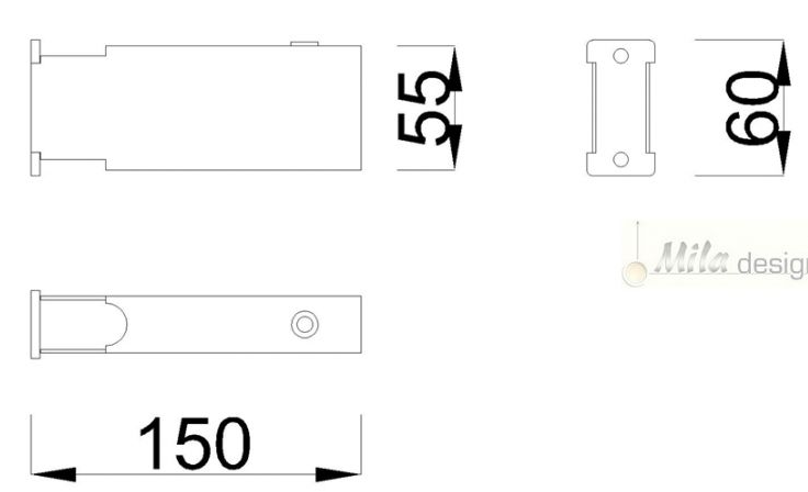 Technický obrázek podpěra MWS15