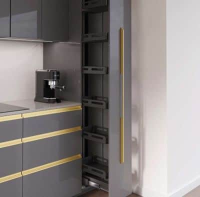 Obrázek nábytkové úchytky Anda v povrchové úpravě zlatá matná od značky ATM