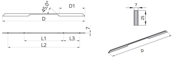 Technický náčrt dlouhého madla Anda, zlatá matná, značky ATM