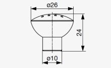 Technický obrázek knopka Marusa RX XK07, matný chrom, značky Riex