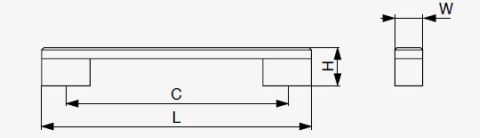Technický obrázek úchytky Rocata RX XH25, černá matná, značky Riex