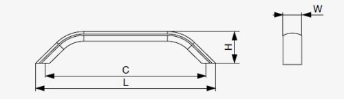 Technický obrázek úchytky Umberto RX XH24, zlatá broušená, značky Riex
