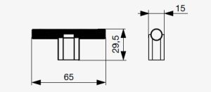 Technický obrázek knopka Onela XH60, černá matná, značky Citterio Giulio