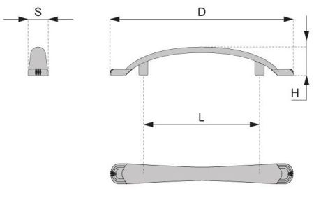 Technický obrázek úchytky Mana, starostříbro, značky ATM