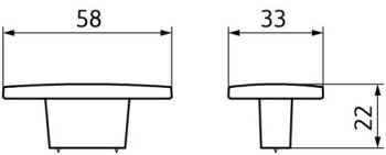 Technický obrázek knopka Dominic 2411, staročerná ZN78, značky Siro