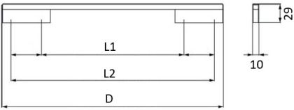 Technický obrázek úchytky Oslo 2110, nikl jemně broušený ZN21, značky Siro