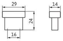 Technický obrázek knopka World 1595, nikl jemně broušený ZN21, značky Siro