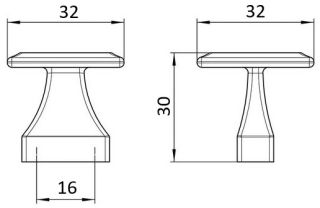 Technický obrázek knopka Laurent 2439, cínová barva ZN28, značky Siro