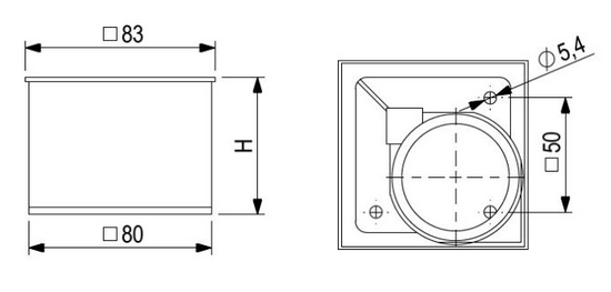 Technický obrázek - Nábytková nožička FA013, černá matná