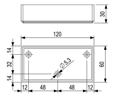 Technický obrázek - Nábytková nožička FP001, černá matná