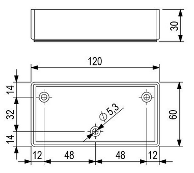 Technický obrázek - Nábytková nožička FP001, matný chrom