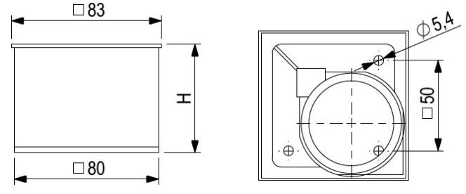 Technický obrázek - Nábytková nožička FA013, matný chrom