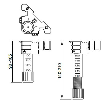 Technický obrázek - rekvalifikační nožička FENNEL, na šroub