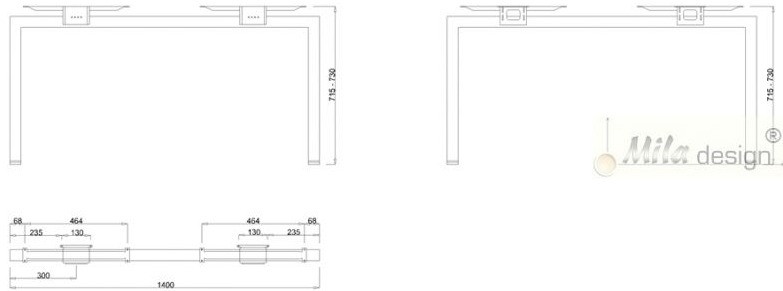 Technický obrázek Stolní podnož Quantum Q7314