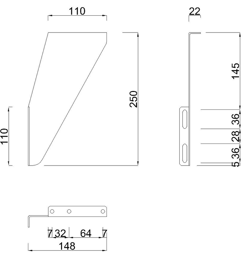 Technický obrázek Příchyt krycího plechu ST313/1