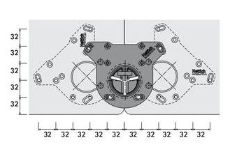 Technický Obrázek Stolní noha Efua, lesklý chrom