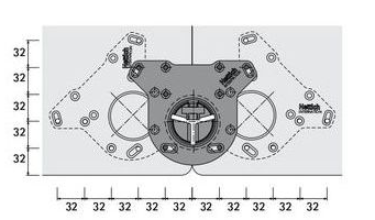 Technický obrázek Stolová noha Jelani