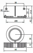 Technický obrázek Nastavitelná nožička P301