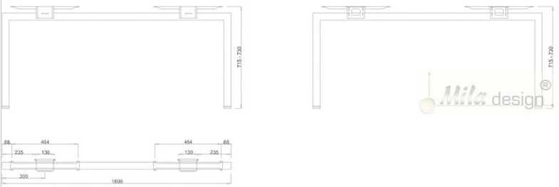 Technický obrázek Stolní podnož Quantum Q7316