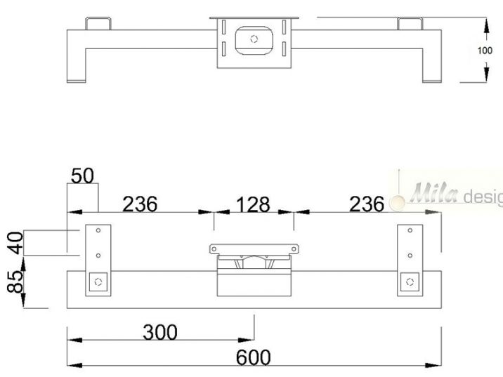 Technický obrázek Stolní podpěra Quark Q7606-K