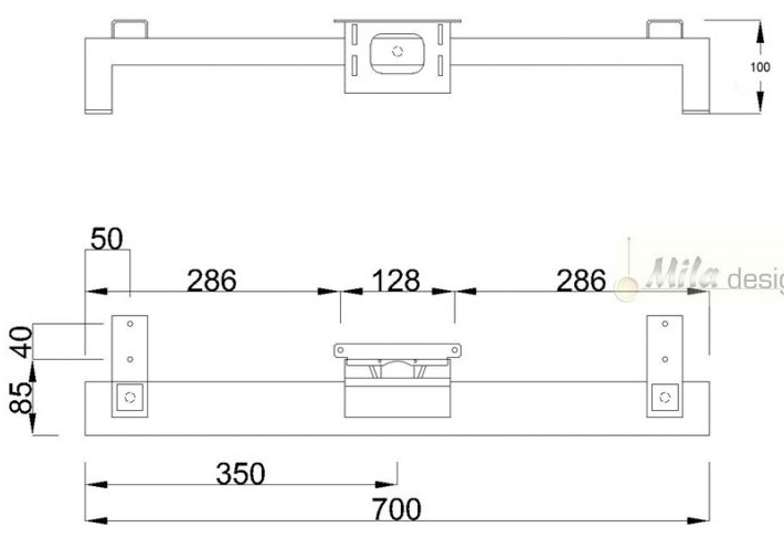 Technický obrázek Stolní podpěra Quark Q7607-K